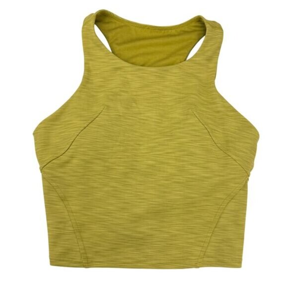 LULULEMON Invigorate Training Tank Top Sz 4 Heathered Auric Gold - Picture 2 of 5